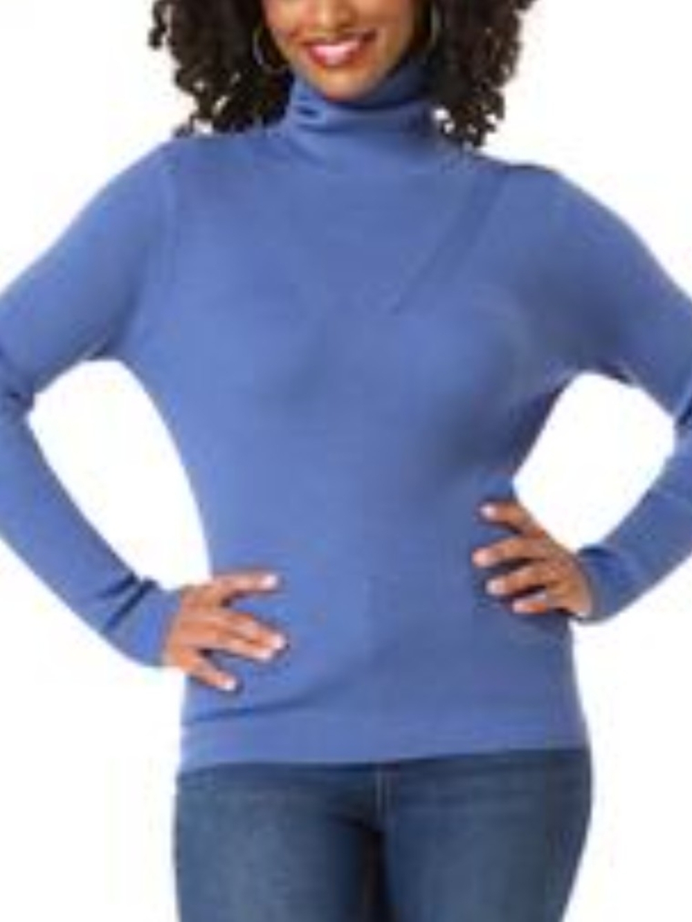 Cato Bijou Blue Turtleneck Sweater